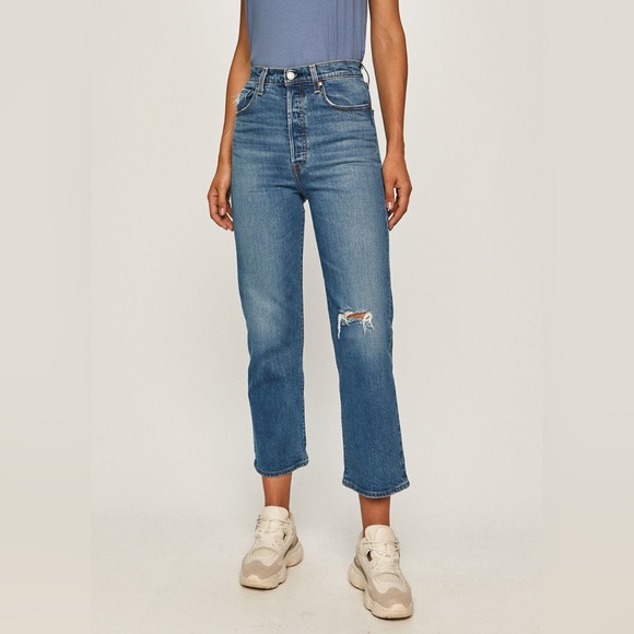 Levi's Ribcage Straight Ankle Jean Medium Wash - 29 - Picture 4 of 15